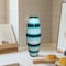 Uniquewise Bamboo Cylinder Floor Vase-Handcrafted Tall Decorative Vase-Ideal for Dining Room, Living Room, 16.5", Blue QI003245.MC.S - alternate 3